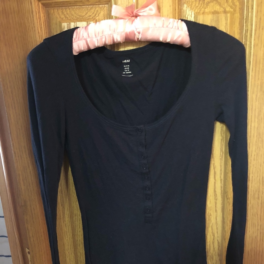 Black long sleeve top